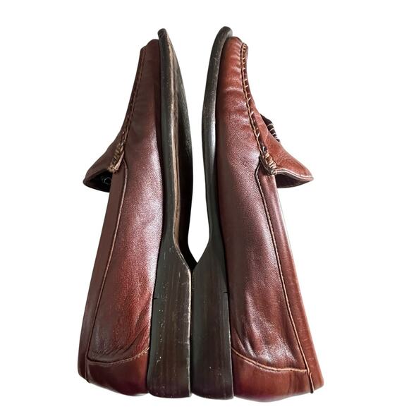 Bragano Tassel Leather Dress Loafers Men\'s Size 8.5 M Brown Crafted in Italy main image 11
